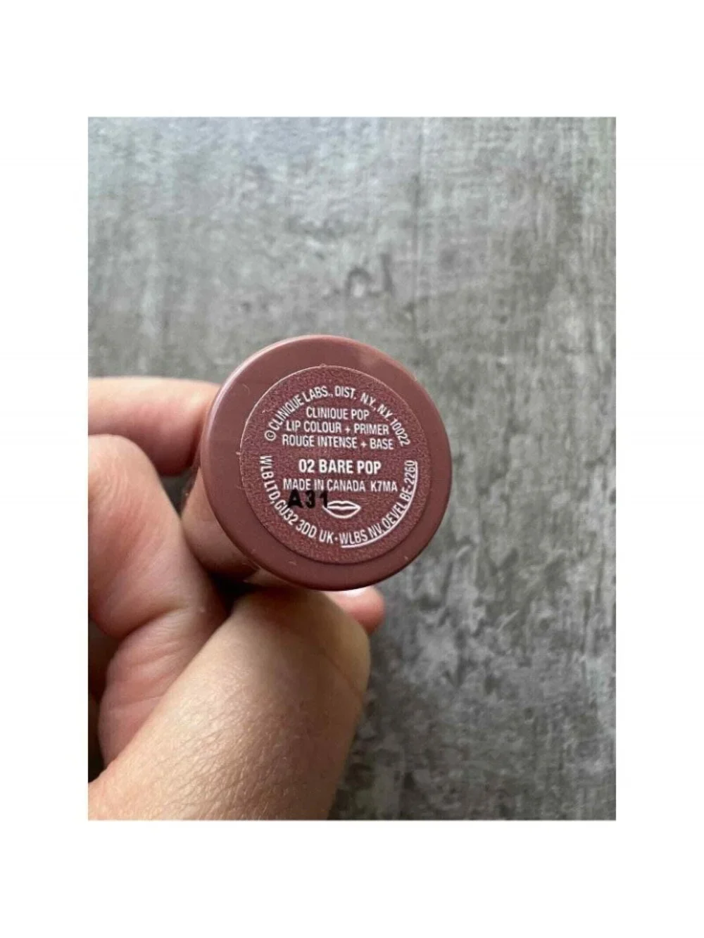 CLINIQUE Pop Lip Colour Color Primer Lipstick 02 BARE POP Full Size New
